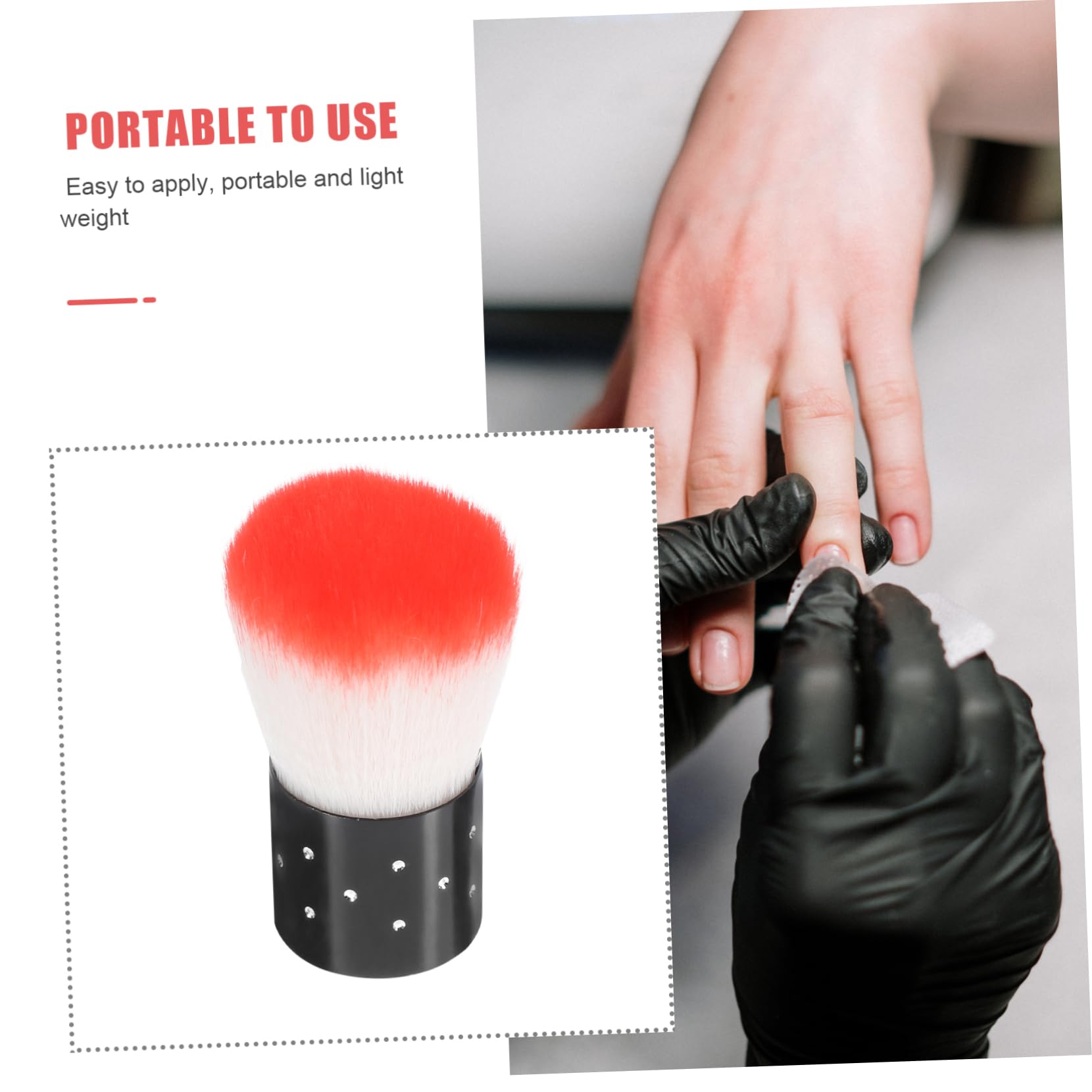Healvian 8pièces Brosse à Poussière Pour Kit De Pinceaux Poils Souples Pour Nettoyage Et Application De Pour Manucures Professionnelles Domicile