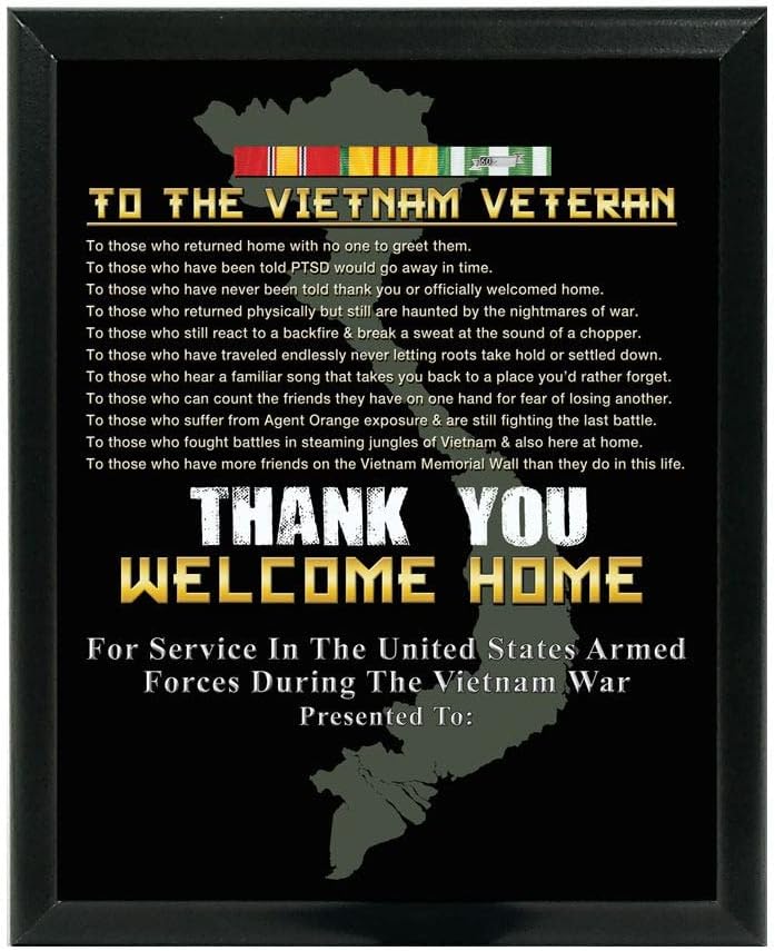Vietnam Veteran Welcome Home Custom Wall Plaque