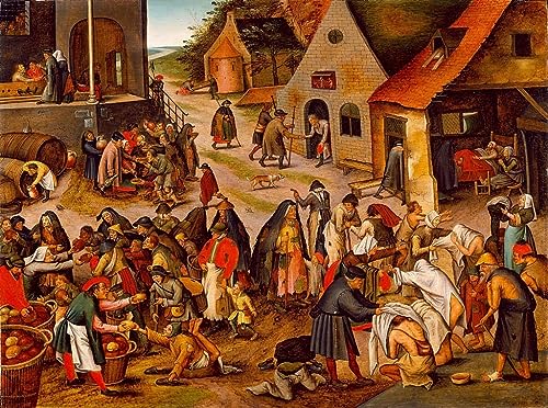 Tableau Pieter Brueghel pour décoration salon et chambre en impression d'art vintage 60x90