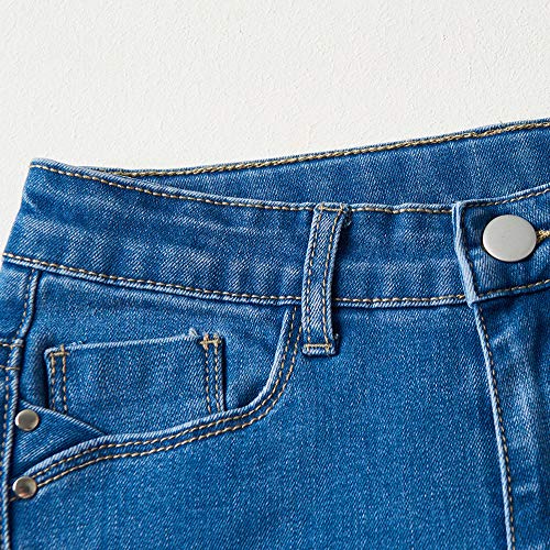 Girls Five Pockets Classic Botton Closure Stretch Skinny Jeans | Jeggings Pants for Girls 2-7T4