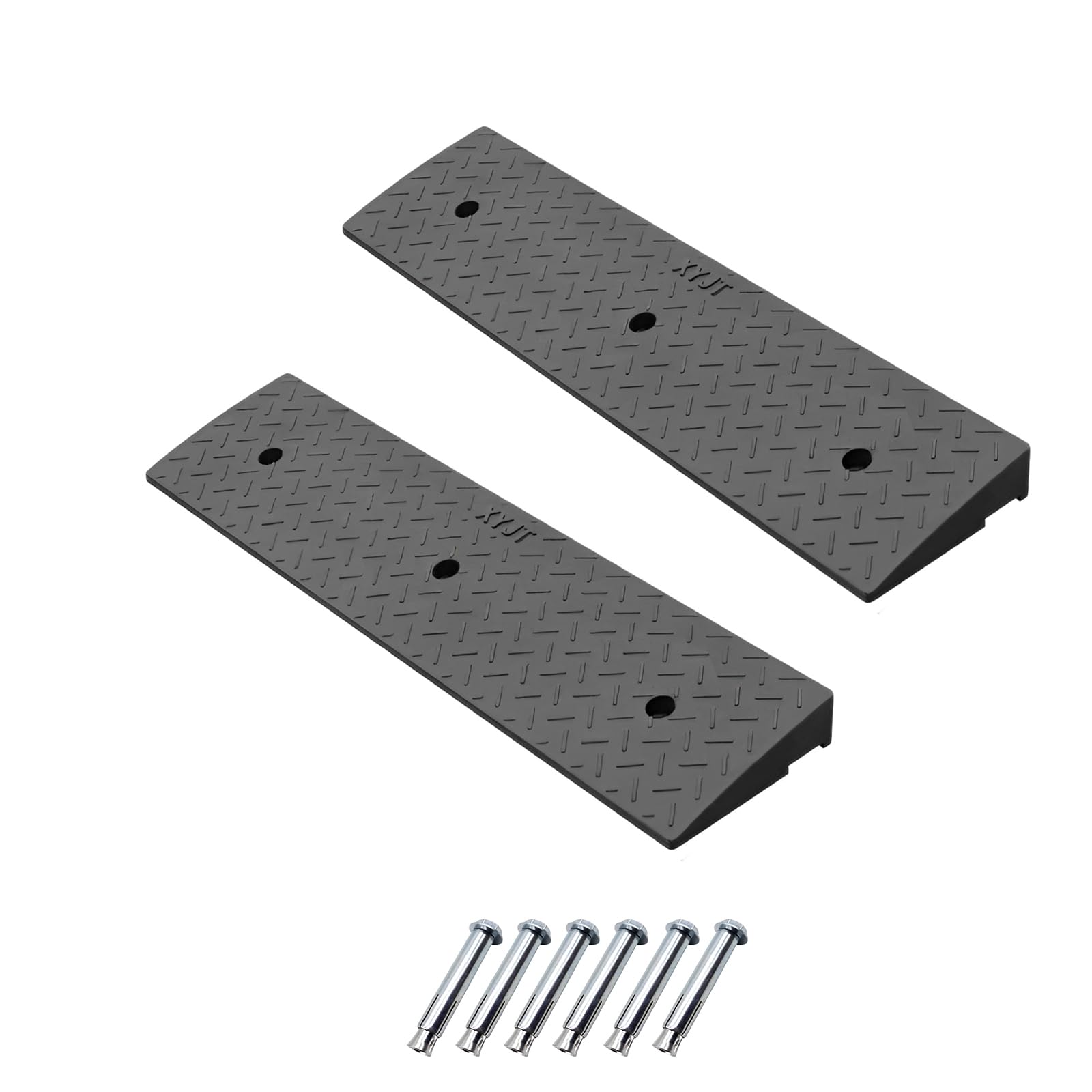 Photo 1 of 2 Pack 2.8'' Threshold Ramps, Heavy Duty,11000 LBS Capacity,Curb Ramps for Garage Dock Bike Vehicle Warehouse Sidewalk Wheelchair (2.8" H)