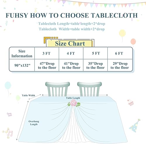 Miniatura 6 de FUHSY Mantel rectangular color azul aguamarina de 90 x 132 pulgadas, mantel de lentejuelas brillantes turquesa con purpurina para banquete de boda,