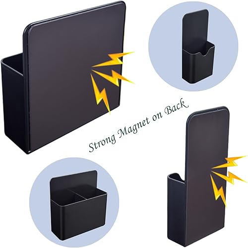 Miniatura 2 de Yerpkefey Soporte magnético para bolígrafo, 2 piezas magnético de borrado en seco, soporte magnético para marcadores para pizarra blanca,