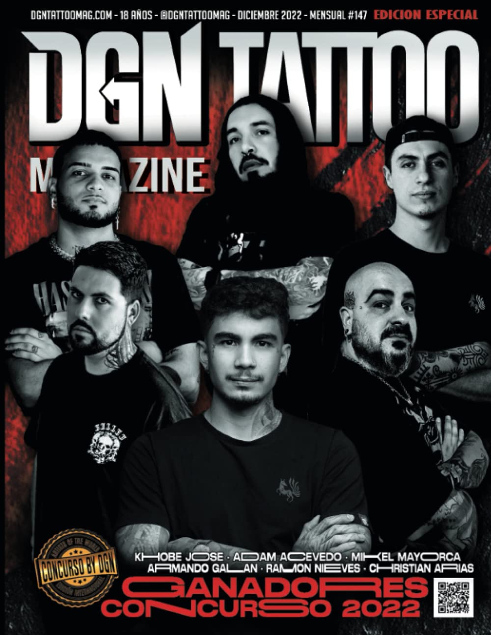 DGN TATTOO MAGAZINE: January 2023 Special edition Winners International Competition DGN 18 years (Spanish Edition)