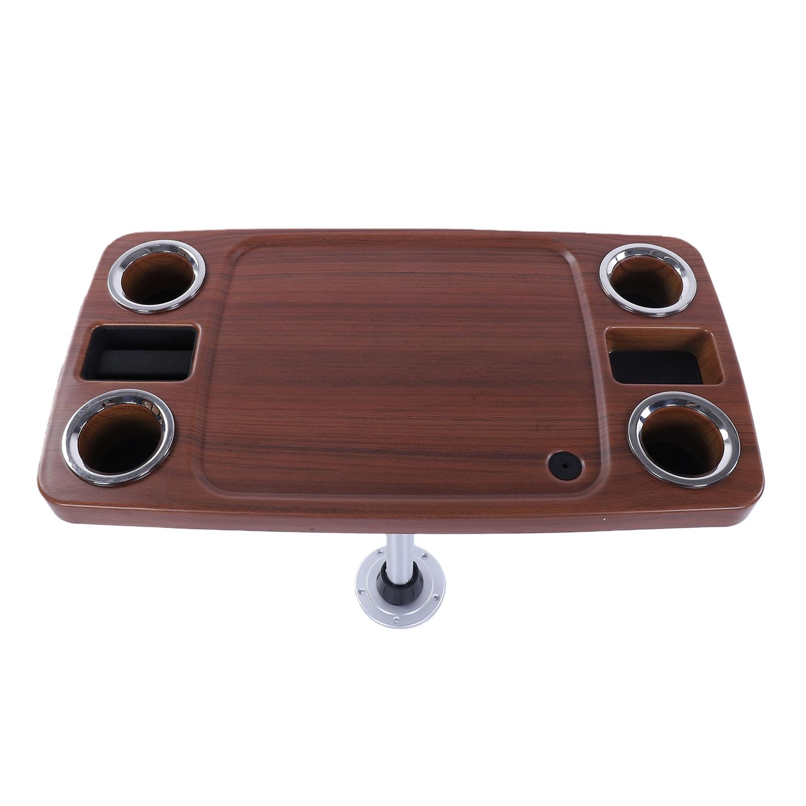 Tavolo da Barca con Design Staccabile e 4 Portabibite per Yacht, e Pontoni - ABS Strutturato in Legno 86,5 Cm X 46 Cm