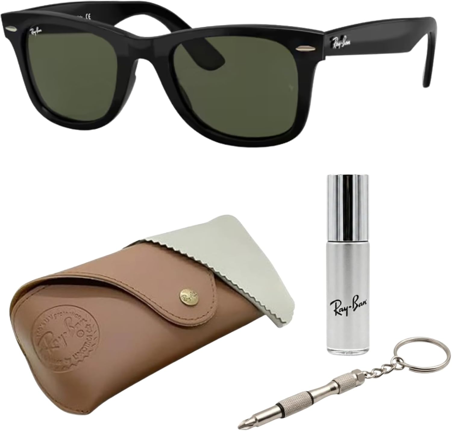 Ray-Ban RB4340 WAYFARER EASE Square Shaped Sunglasses for Men & Women with Official RAYBAN Eyewear Kit