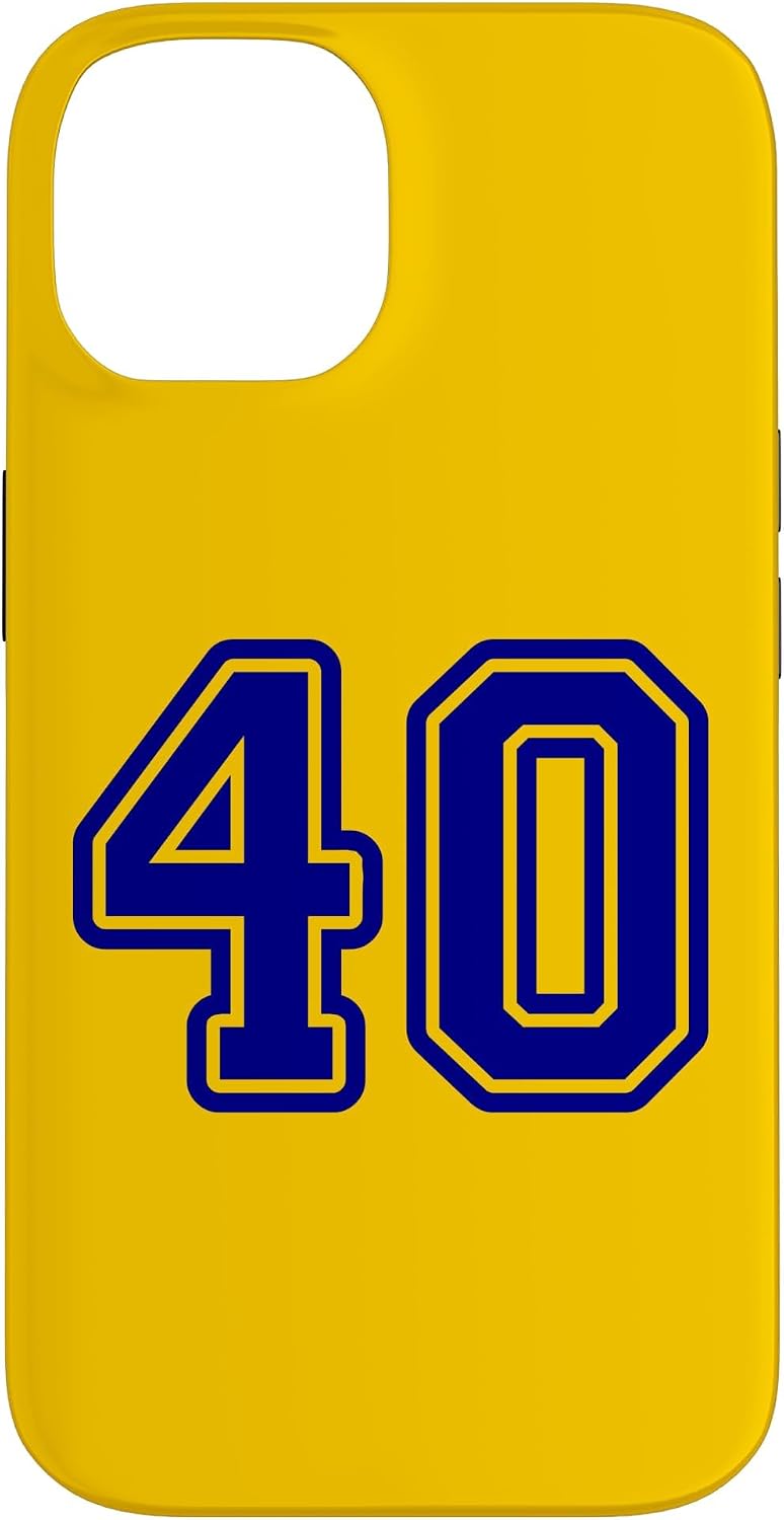 Number #40 Blue Sports Team Case for iPhone SE (2020) / 7/8 image 4