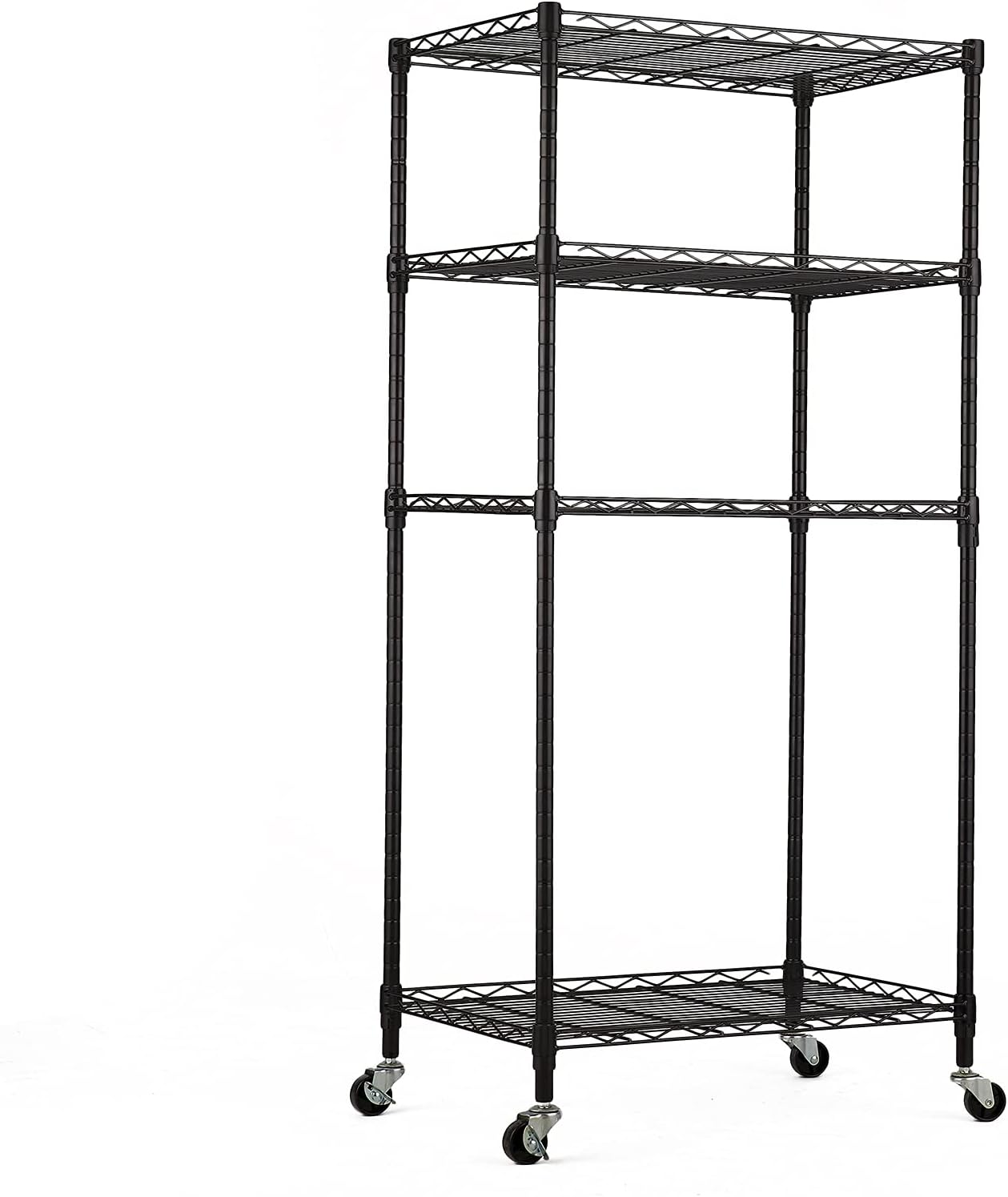 Buy N&F 4 Shelf Garage Shelving Unit, Metal Shelves with Wheels Heavy