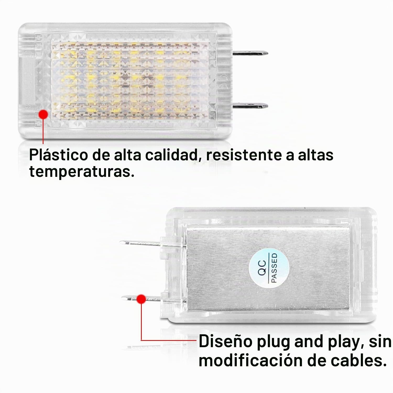 WinPower Luces Maletero LED Interior Cortesía Cúpula Techo Compatible con Astra Agila Corsa Omega Vectra Zafira Prosche911 Carrera Boxster Cayman etc., 2 Pcs