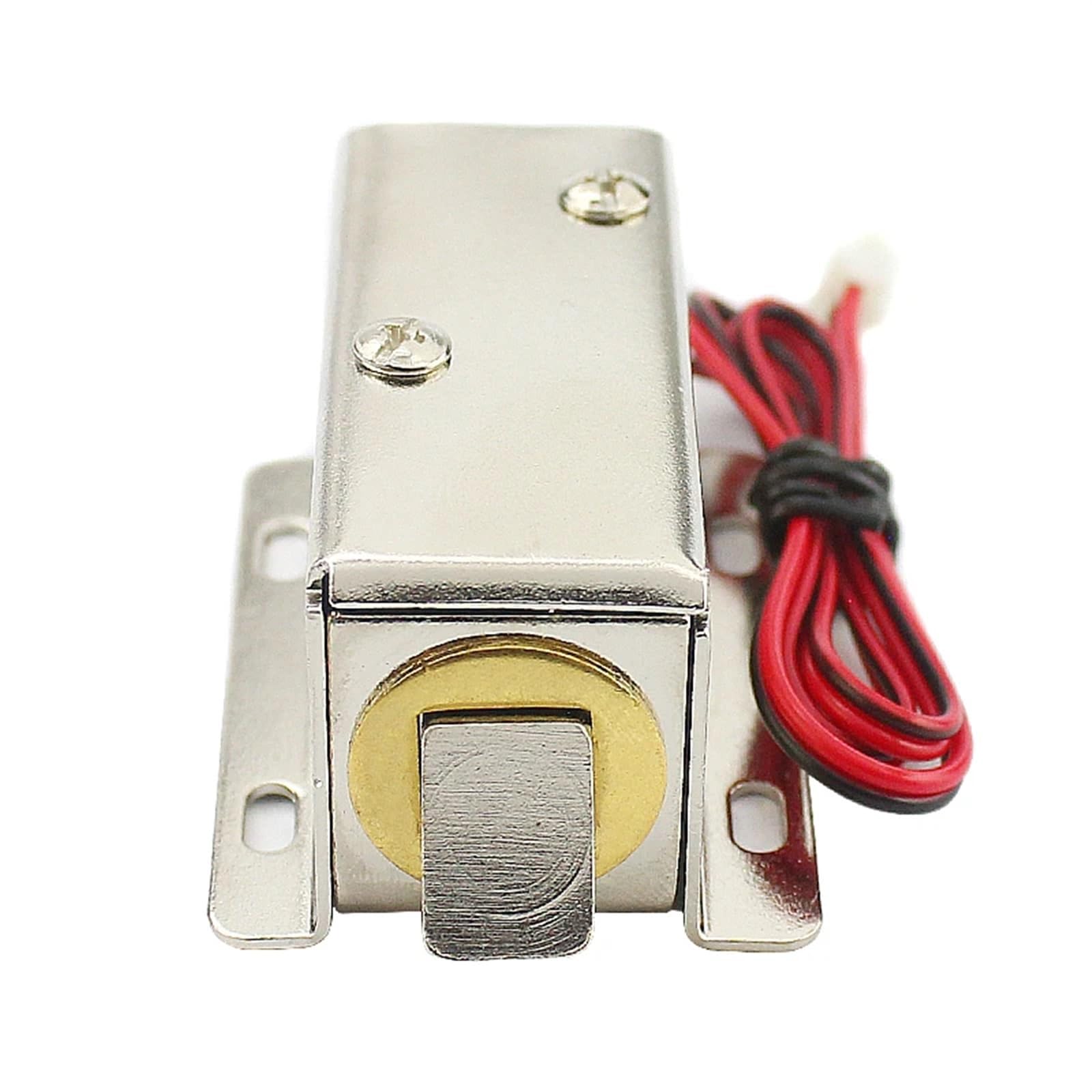 Mini zamek elektromagnetyczny DC12V mały elektryczny zamek sterujący szafka elektroniczny zamek do drzwi elektromagnetyczny zamek elektryczny zamek 1 szt. (LY03A i klamra)