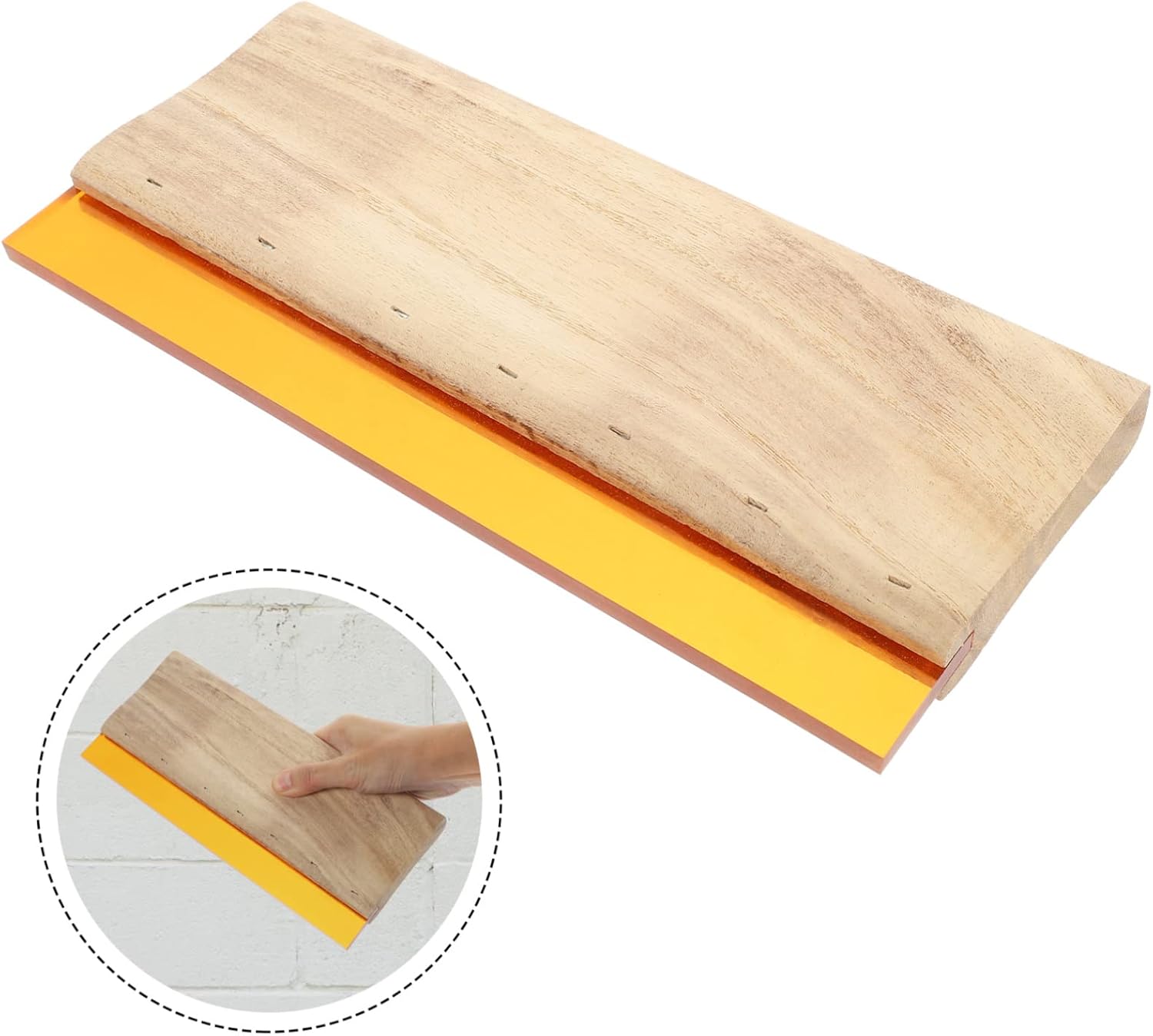 IWOWHERO Rubber Wood Screen Printing Knife Ink Removal Tool Silk Screen Printing Board Home Craft
