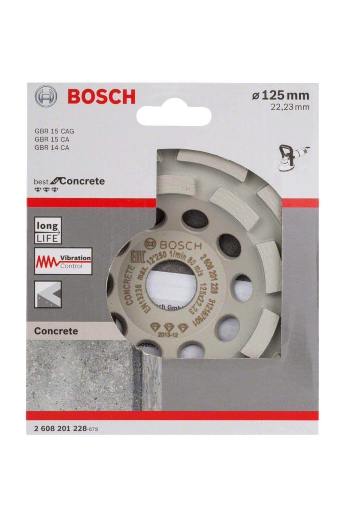 Bosch Accessories 2608201228 Meule assiette diamantée best for concrete 125 x 22,23 x 4,5 mm
