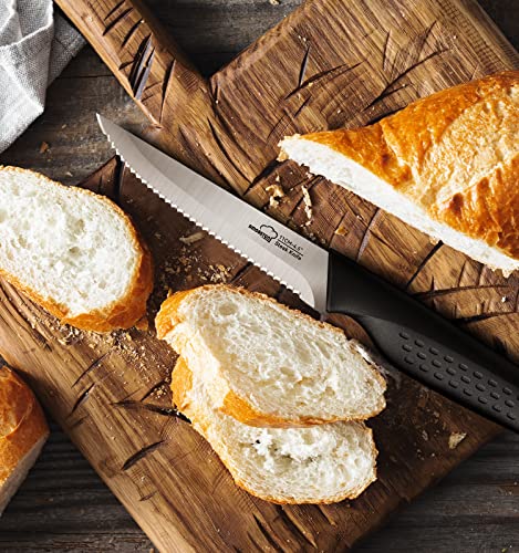 Amorston Steak Knives Set Of 8, Stainless Steel Steak Knife Set, Serrated Steak Knives Dishwasher Safe, Silver #TOP5