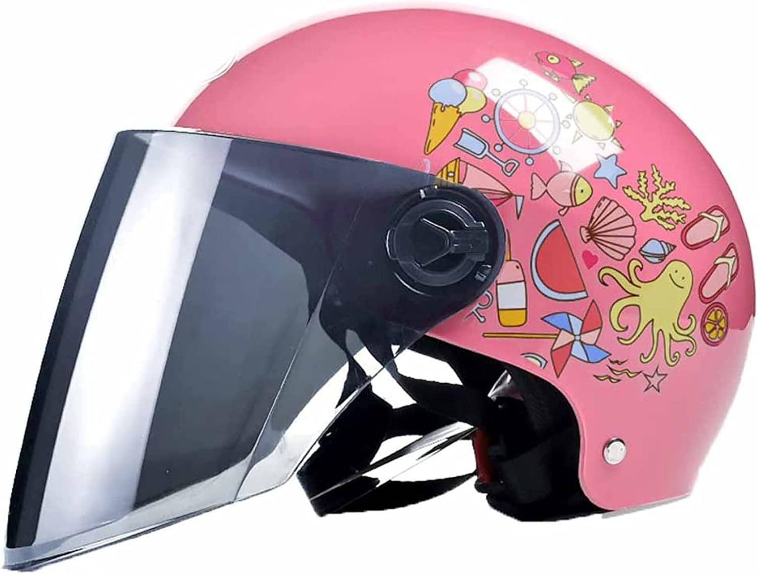 原付 ヘルメット 半帽 スクーター スムーズ レディーズ メンズ クリアシールド バッテリカー スモークシールド 調整可能 防霧 かわいい Helmet 爽やか 速乾性 抗菌消臭 超軽量 クール 男女兼用 春 夏 秋 冬 最低価格の 原付 ヘルメット 半帽 スクーター スムーズ レディーズ メンズ クリアシールド バッテリカー スモークシールド 調整可能 防霧 かわいい Helmet 爽やか 速乾性 抗菌消臭 超軽量 クール 男女兼用 春 夏 秋 冬 最低価格の