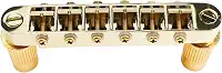 Ponte de guitarra Gold Tune-O-Matic com selas de aço inoxidável pinos M8 rosca métrica ponte fixa de 6 cordas compatível com pontes de guitarra elétrica estilo Les Paul Lp Ep peças de reposição
