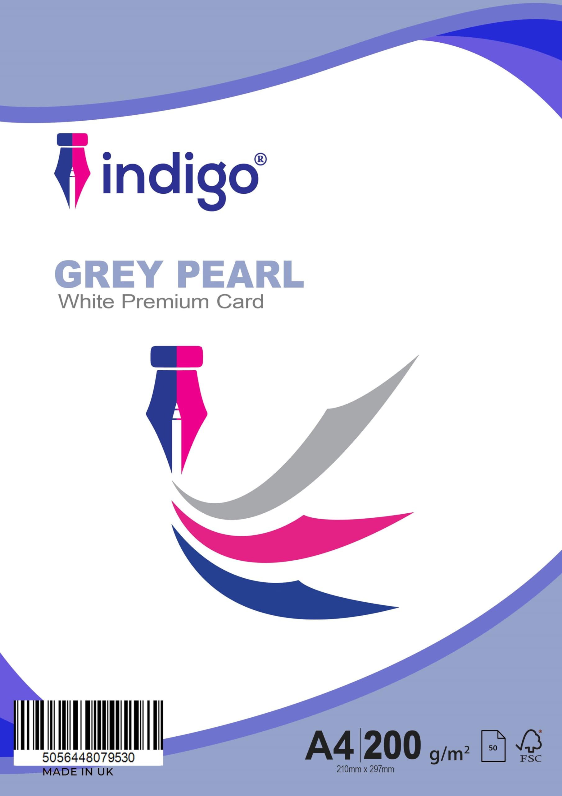 Indigo® A4 White Multipurpose Copier Paper 200gsm Card Pack of 50 Sheets