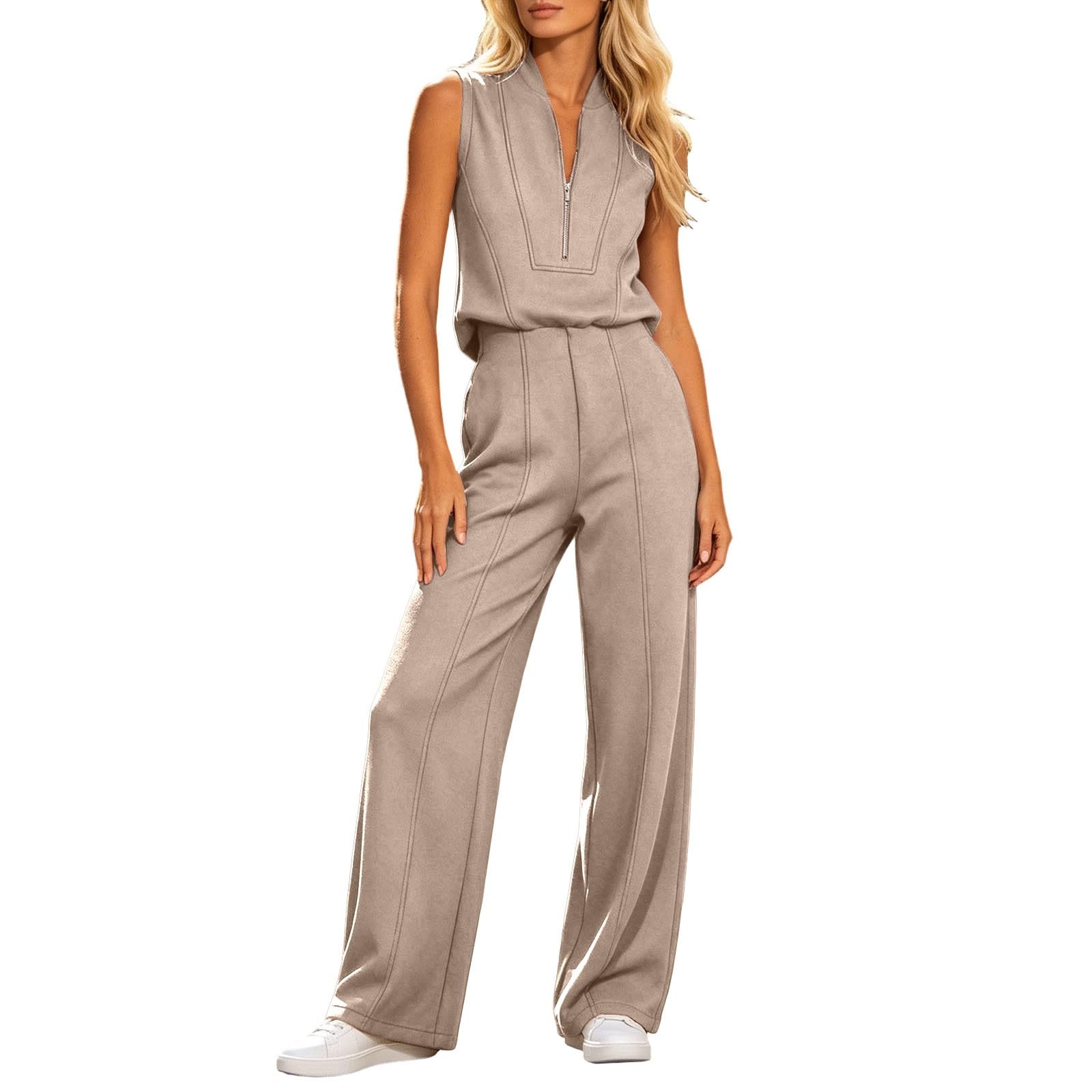 Trajes de pantalón para mujer con chaleco de cremallera que estilizan tu silueta profesional 5