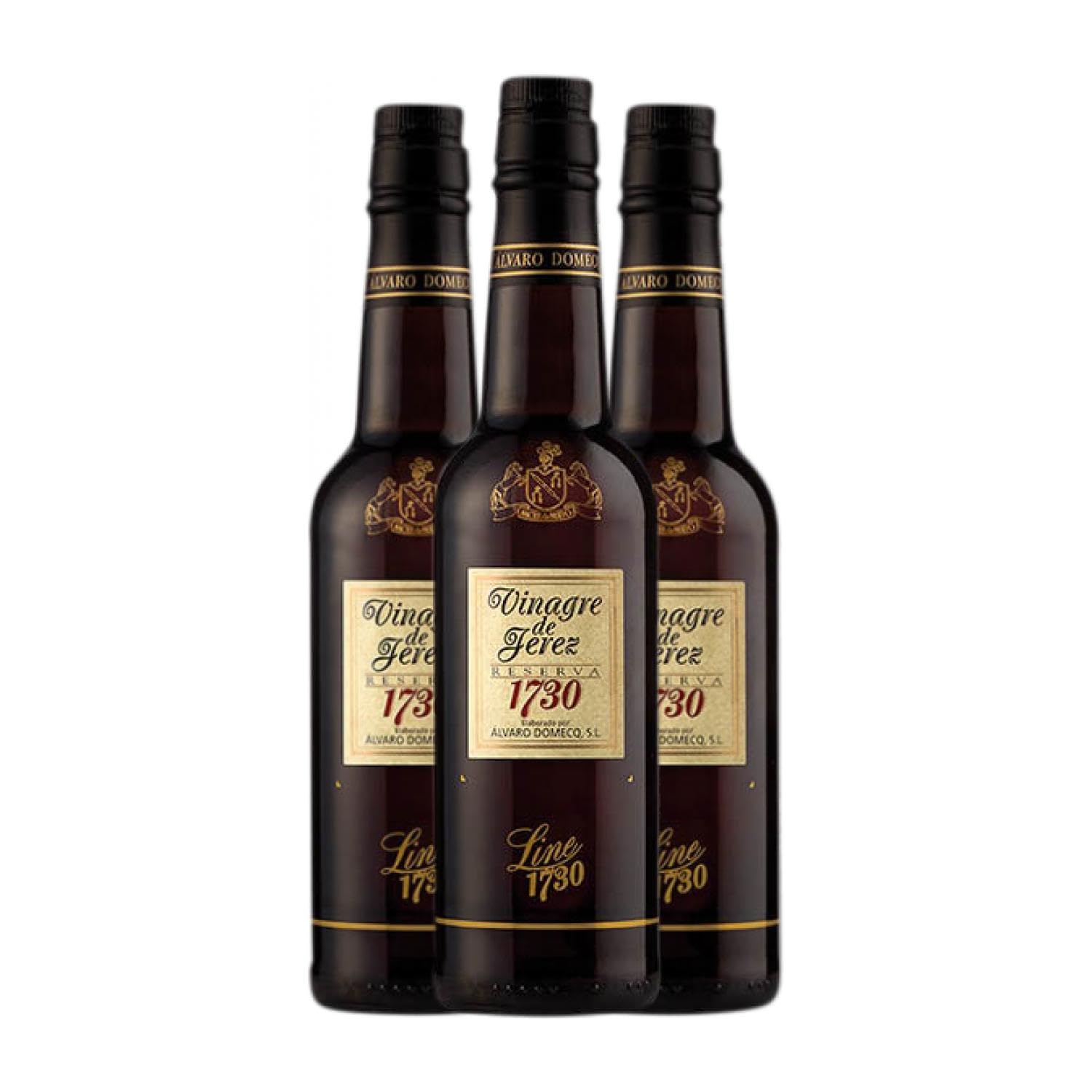 Vinagre Domecq 1730 Jerez Reserva Media Botella 37 cl (Caja de 3 Media Botella de 37 cl)