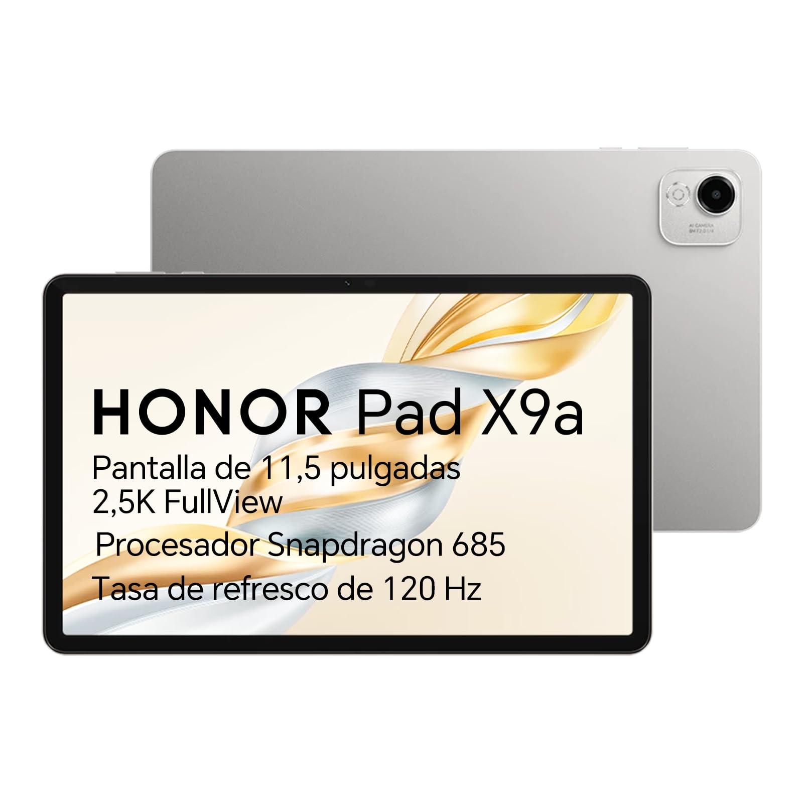 HONOR Pad X9a Tablet 11.5" 2.5K 120Hz Pantalla Cuidado Ocular, 6GB RAM 128GB ROM, Snapdragon 685, Batería 8300mAh, Carga 35W, 4 Altavoces, Cuerpo de Metal, Tablet Android 15, Gris