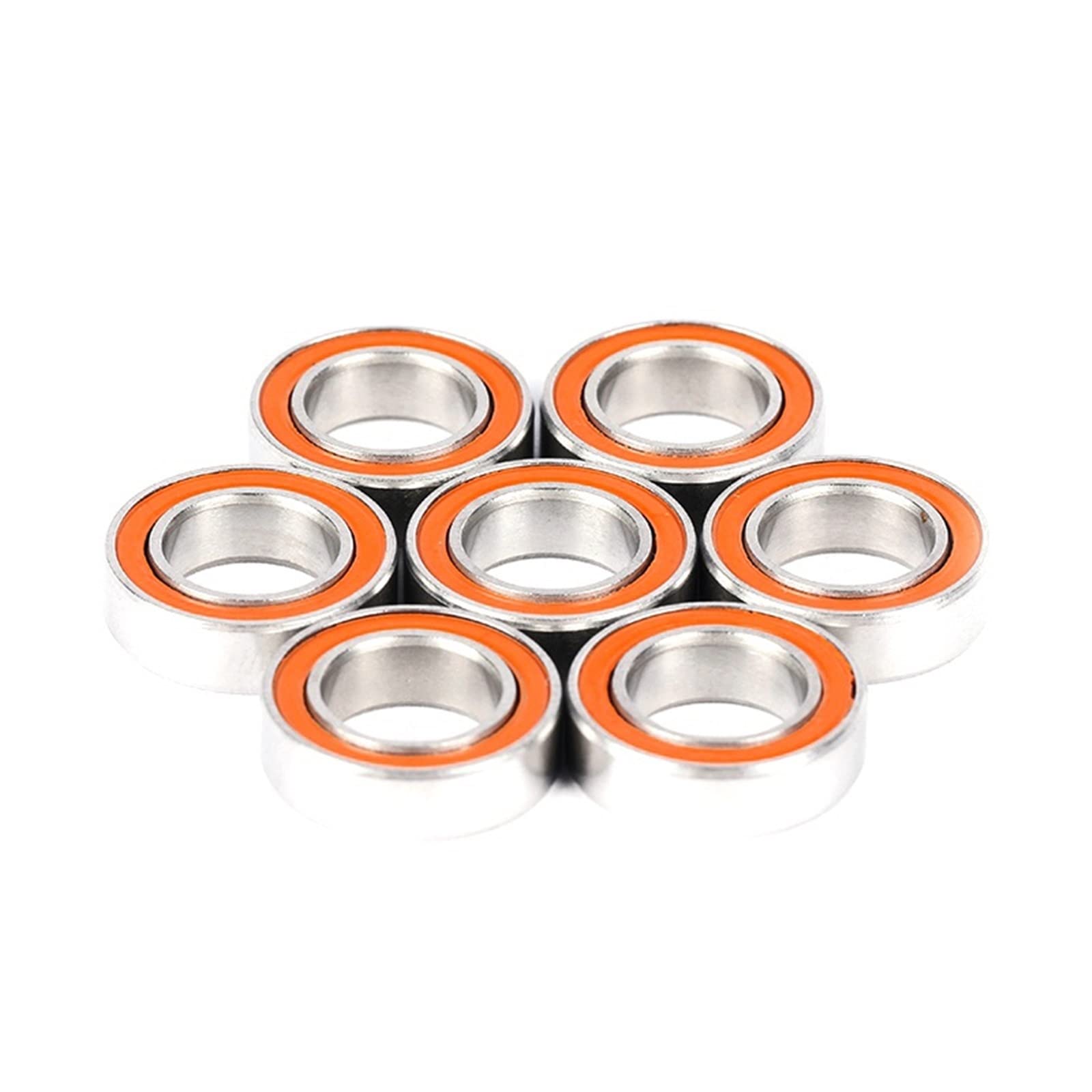 Industrial Bearings 10 Uds 2RS CB ABEC7 8x14x4mm rodamiento de bolas de cerámica híbrido de acero inoxidable sin grasa de giro rápido for Ball Bearing Skate Bearings