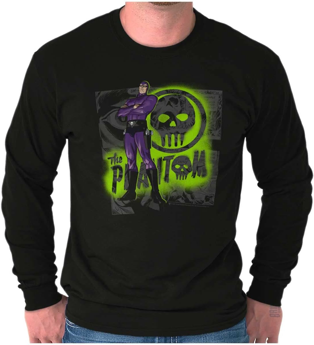 Brisco Brands The Phantom Skull Cave Comic Book Long Sleeve Tshirt Men Women