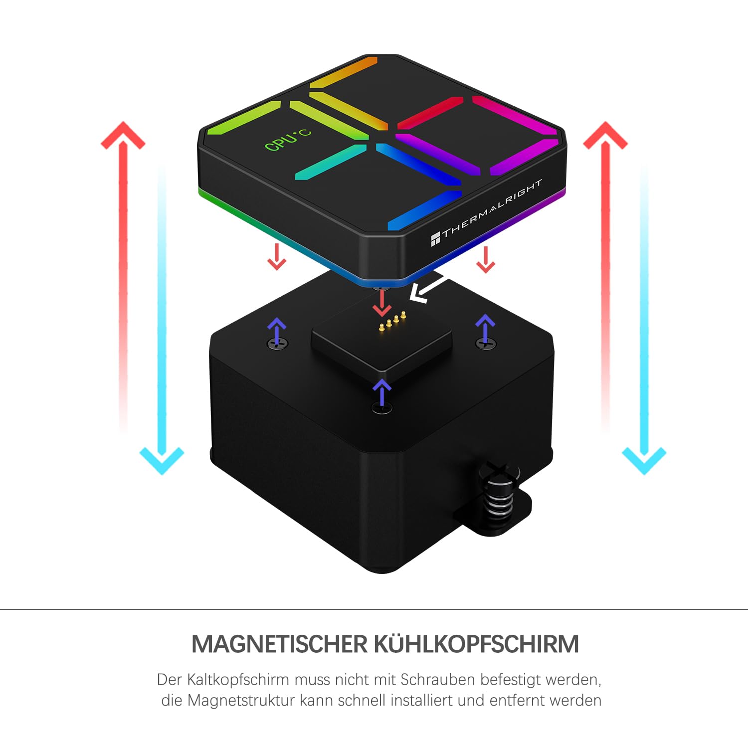TR-Thermalright Magic Qube 360 ARGB Black, chłodzenie cieczą CPU, 360 mm AIO, ekran cyfrowy ARGB z wentylatorem CPU typu building block, dla AMD AM4/AM5, Intel LGA1851/1700/1150/1151