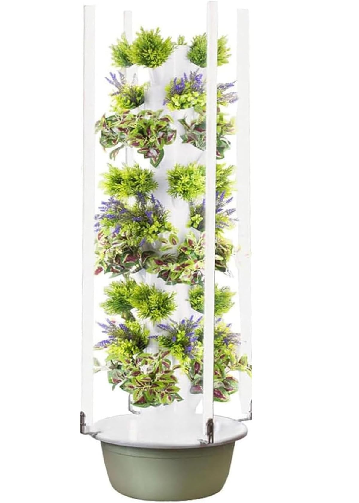 Kit de sis-Tema de Cultivo Vertical en Torre hidropónica, Torre hidropónica con luz LED de Cultivo, sis-Tema hidropónico para Plantar hortalizas sin Suelo en Interiores.,9thfloor