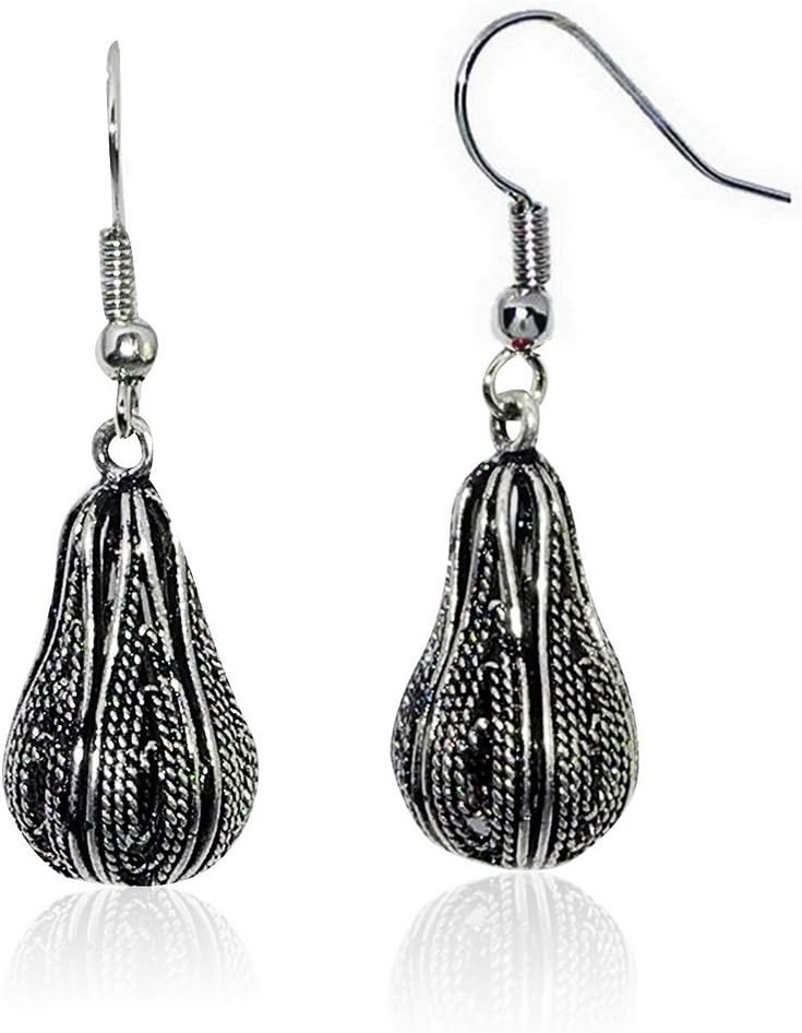 Ladies Silver Hollow Out Calabash Charm Hook Dangle Earrings Jewellery