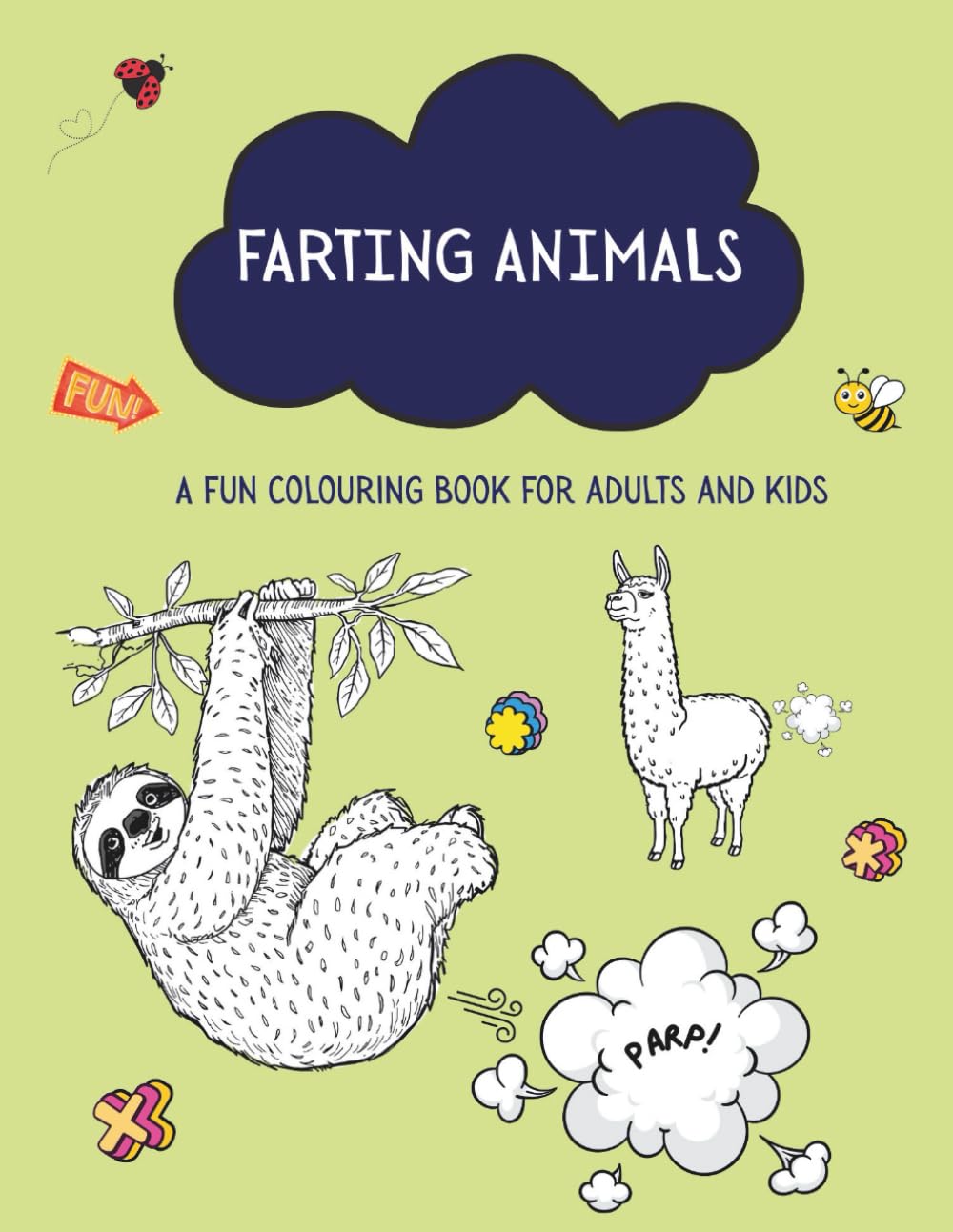 Farting Animals: A Fun Colouring Book for Adults and Kids