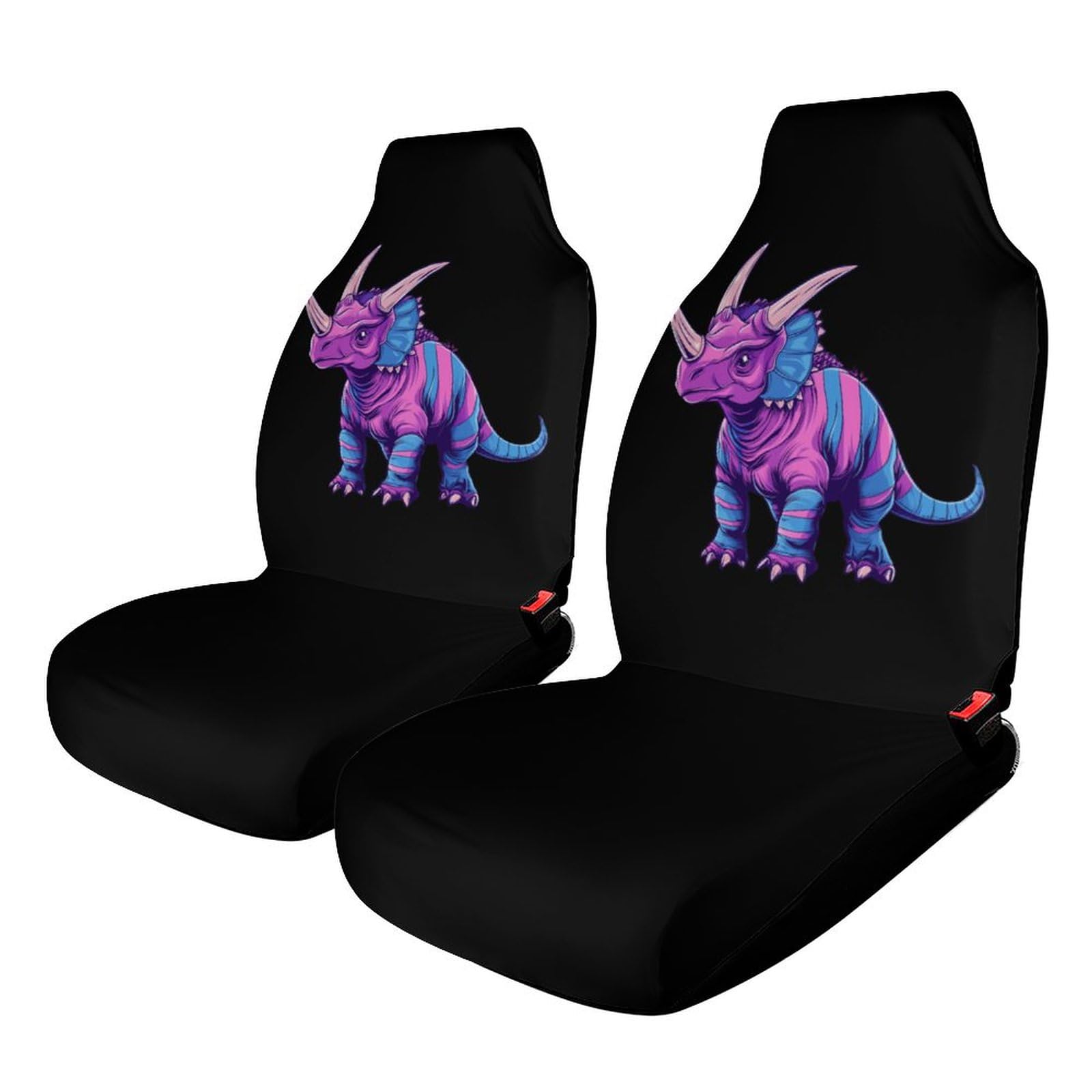 Bisexual Dinosaur Car Seat Covers Universal Car Front Seats Protector Auto Interior Accessories 2PCS