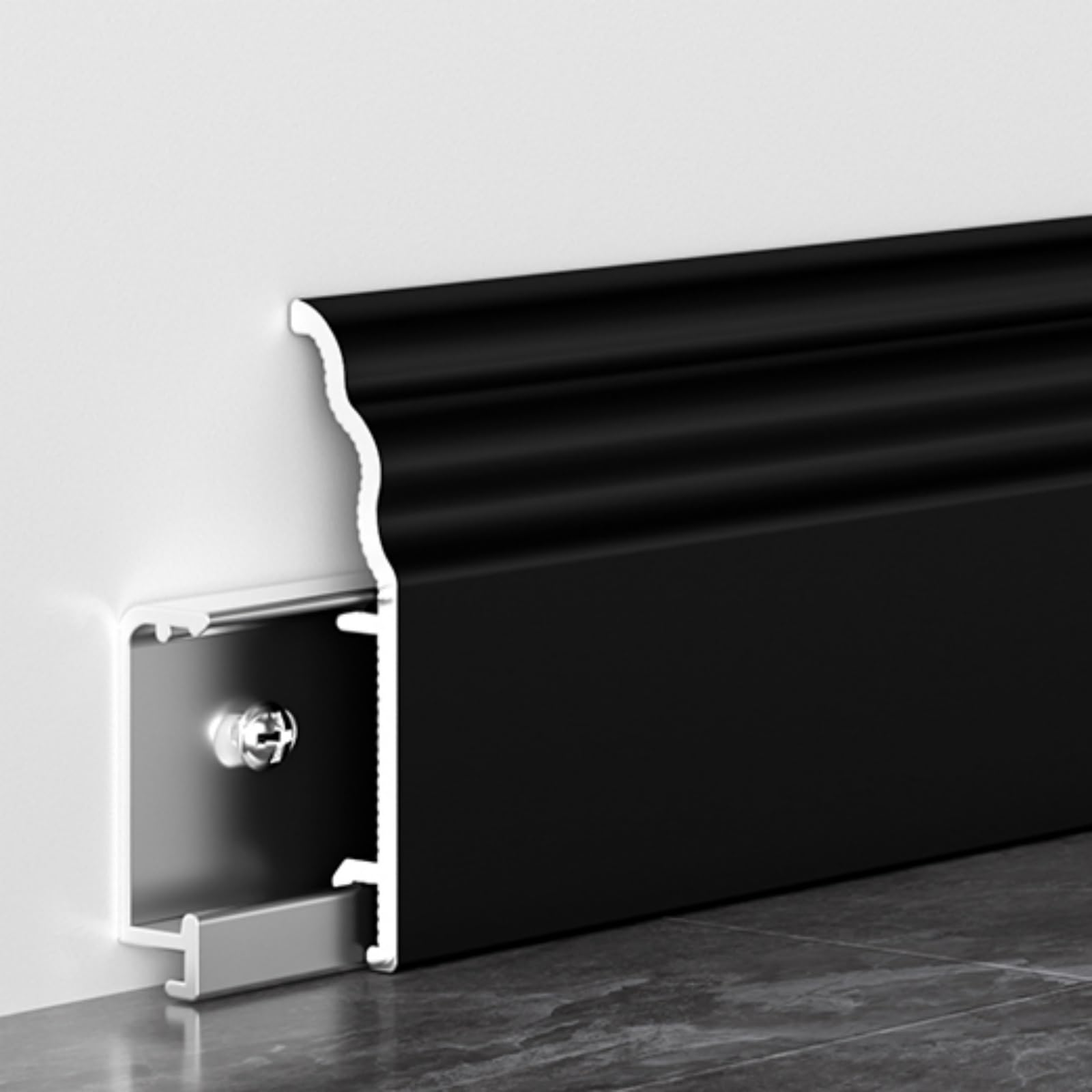 Cache-plinthe en alliage d'aluminium anodisé haut de gamme 125 cm