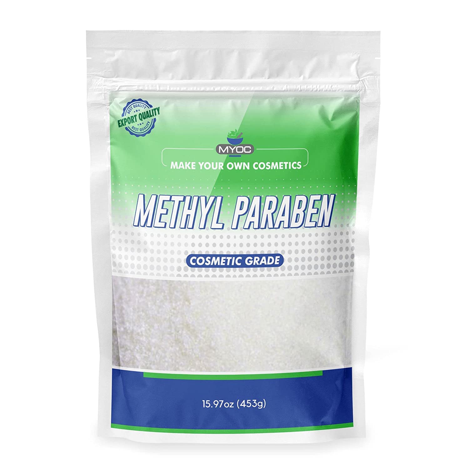 Methylparaben Cosmetic Grade Raw Material White Solid Powder Preservative for Shampoos, Soaps, Conditioner, Hair Serums & DIY Cosmetic- 453 gm