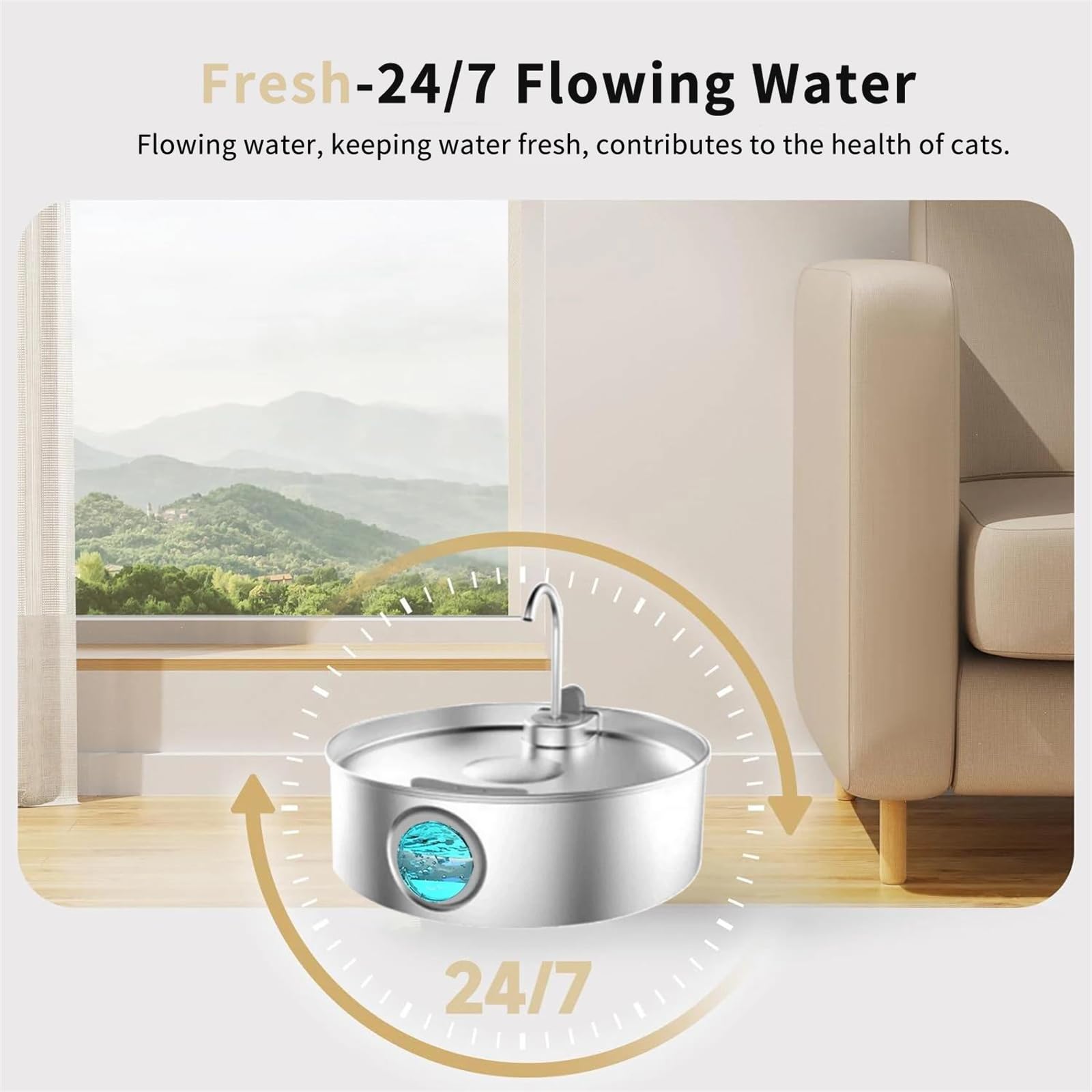 Fuente de Agua Inteligente para Gatos y Perros de 7 litros