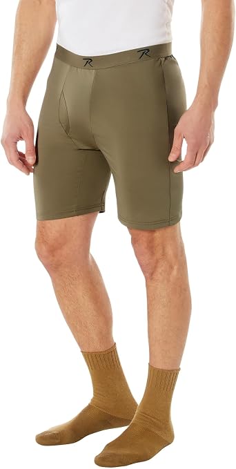 Rothco Long Length Moisture Wicking Performance Boxer Shorts Comfortable & Lightweight Base Layer Underwear