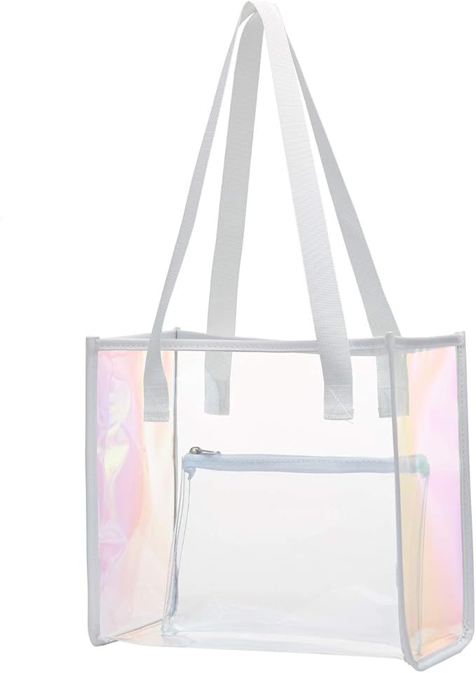 Amazon May Tree クリアトートバッグ スタジアム承認済み クリアバッグ クリアバッグ スポーツゲーム 仕事 セキュリティ旅行 スタジアム会場 コンサートに最適 May Tree スポーツファングッズ