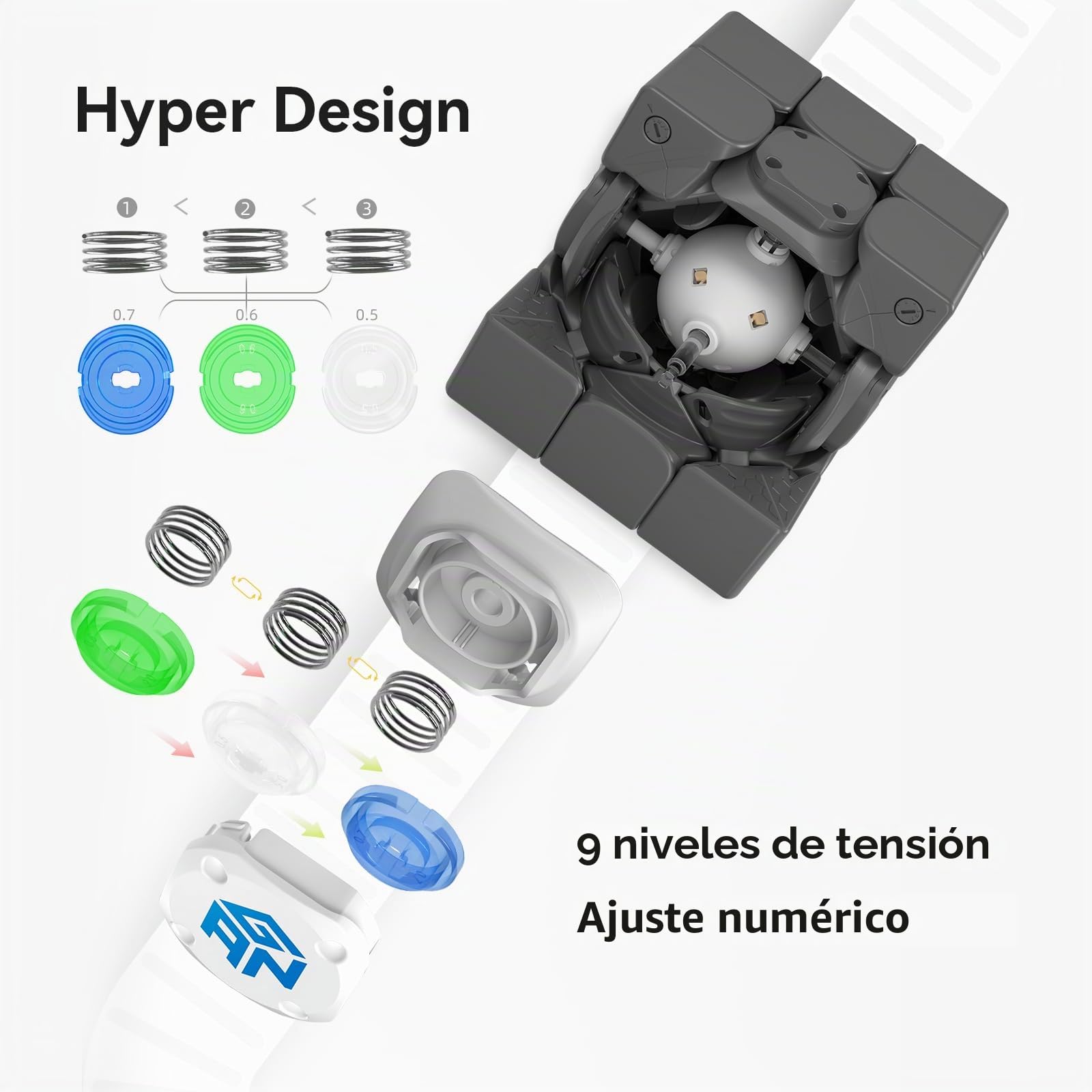 GAN 356 i 3 Smart Speed Cubo Magnético Interactivo 3x3,Cubo Mágico con 48 Imanes/Seguimiento 3D Inteligente/CubeStation App,Rompecabezas para Niños y Adultos(GAN Robot no Incluido) | Oringinal Speedcube, cubo magnético electrónico, regalo para niños, prin