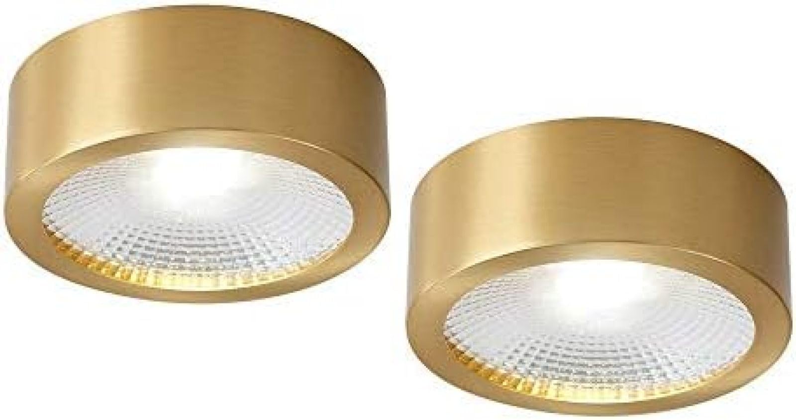 LED Ceiling Spotlight Copper Indoor Downlight, Ceiling Mount Spot Light Fixtures Set of 2, COB Surface Mounted Accent Spot Lighting Fixtures for Commercial Household,3000k-9w