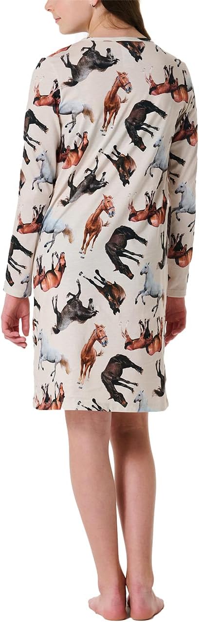 Schiesser Girls' Horse World Long Sleeve Nightgown