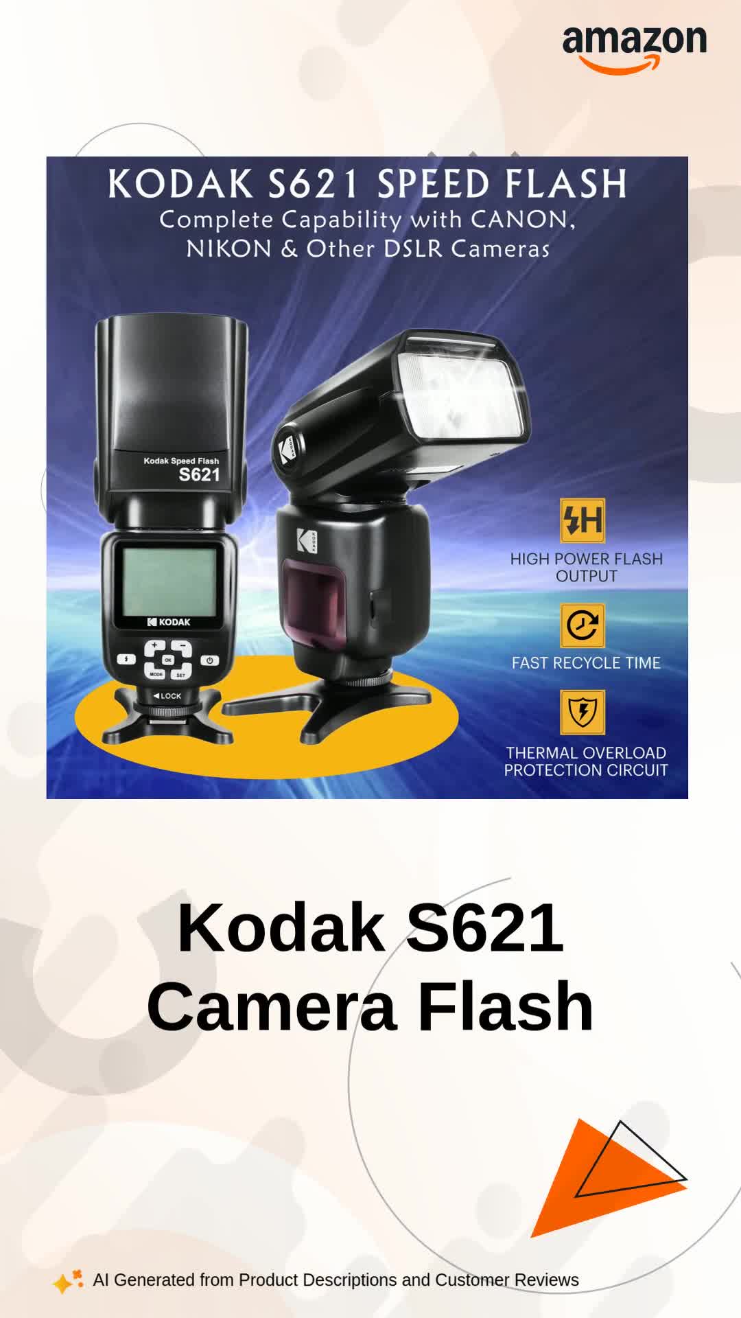 Buy Kodak S621 Camera Speed Flash (Black) Online at Low Prices in