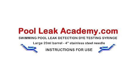 Swimming Pool Leak Detection DYE Tester Syringe