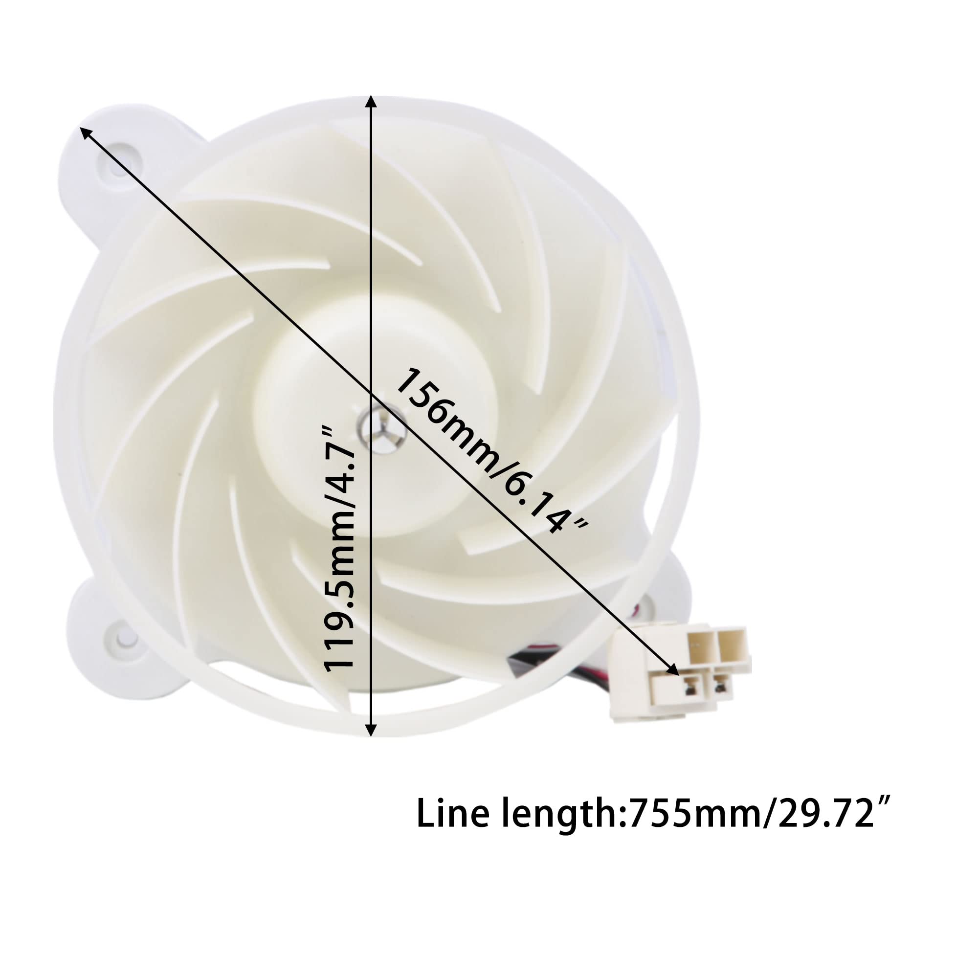 Reemplazo del motor del ventilador del evaporador del refrigerador DC12V 2.5W para A31-00287B