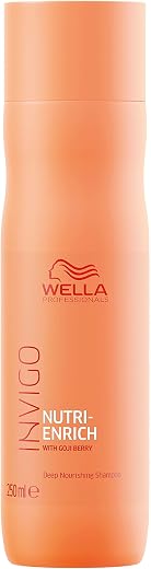 Wella Professionals Invigo Nutri-Enrich Shampoo for Damaged Hair | 250 ml | Nourishing, Hydrating Hair Cleanser for Dry Ha...