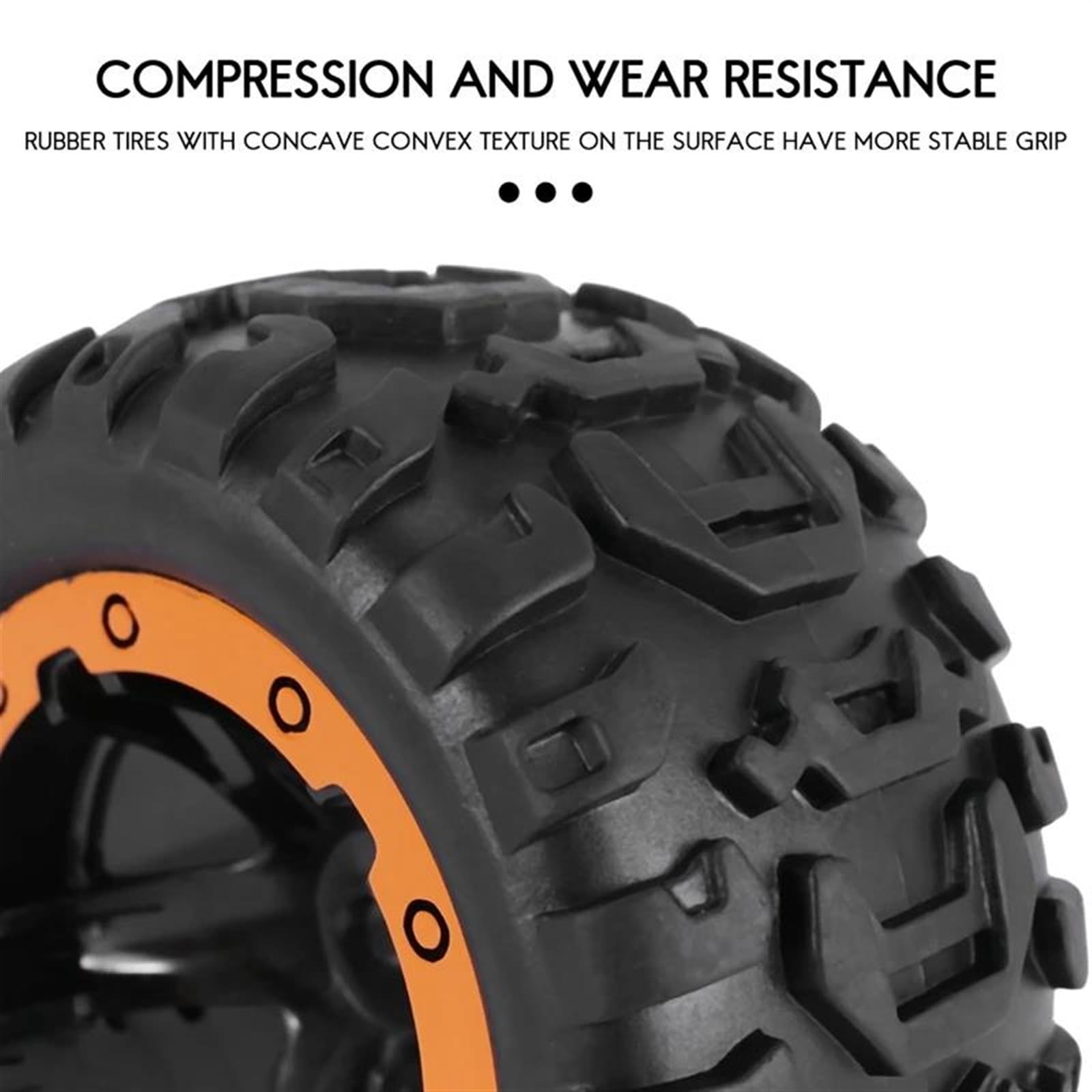 RC Car Pneumatico Ruota Compatibile con HBX 16889 4 Pezzi Pneumatici E Ruote Cerchioni Accessori per Auto Telecomandate 1/16 RC Auto Pezzi di Ricambio M16038