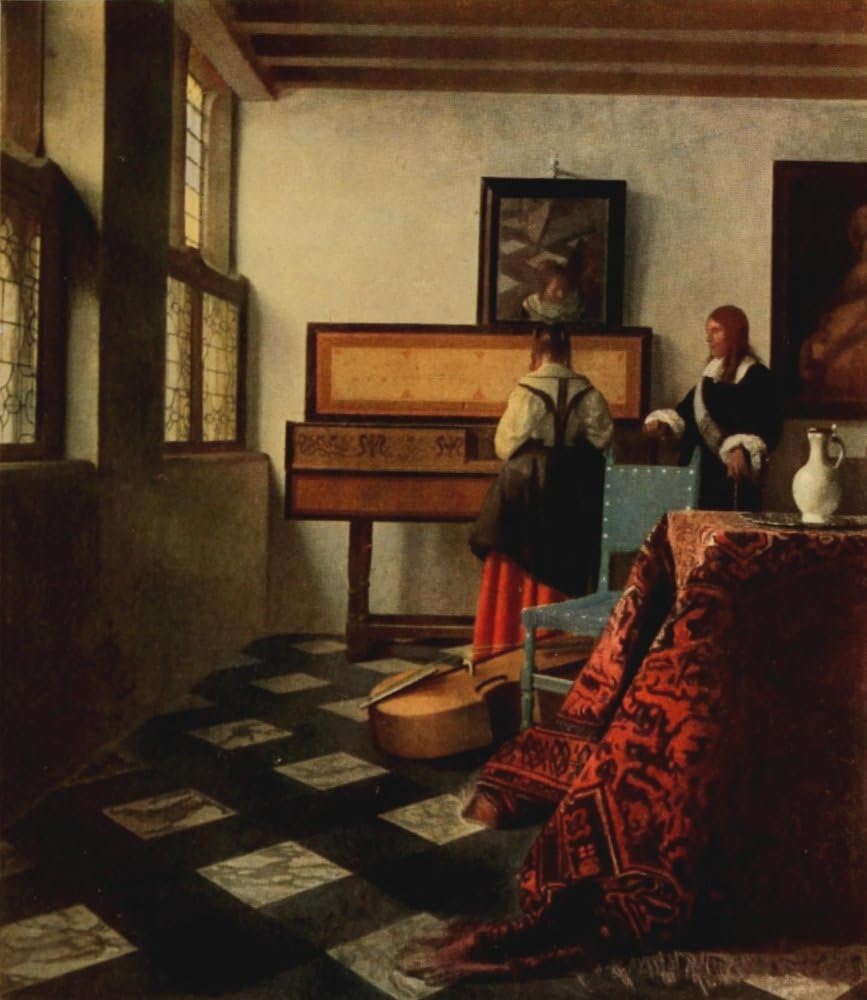 Vermeer 1937 The Music Lesson Poster Print by Johannes