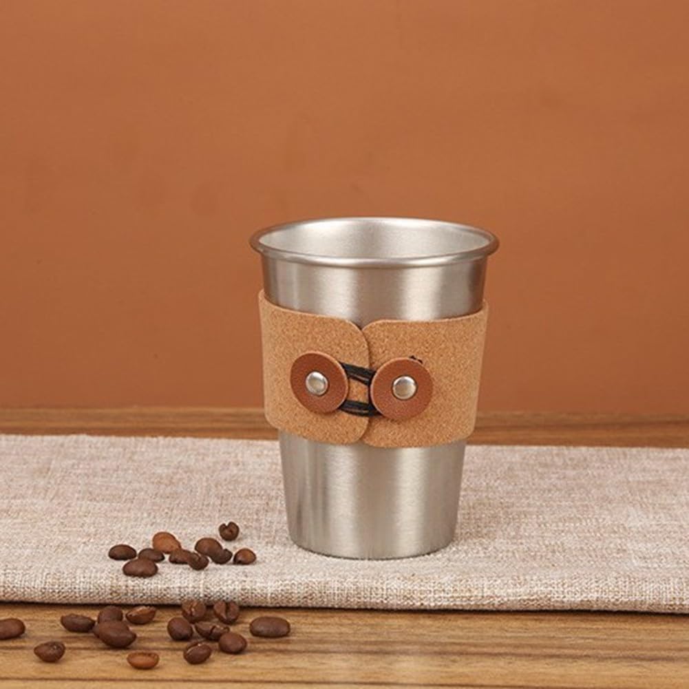 FACAIIO Ensemble de café complet comprenant un pot en acier inoxydable, une tasse, un entonnoir à filtre et un moulin en liège, pour la maison ou le bureau