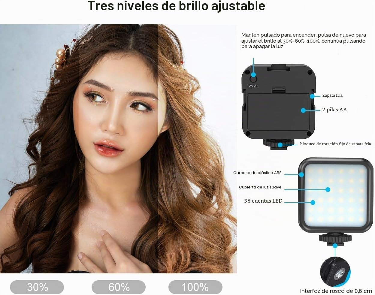 Kit de vídeo para smartphone profesional, kit Vlog teléfono, incluye luz LED, micrófono, soporte y trípode, compatible con iPhone, Android, Youtube, TikTok, Vlog, Live Streaming