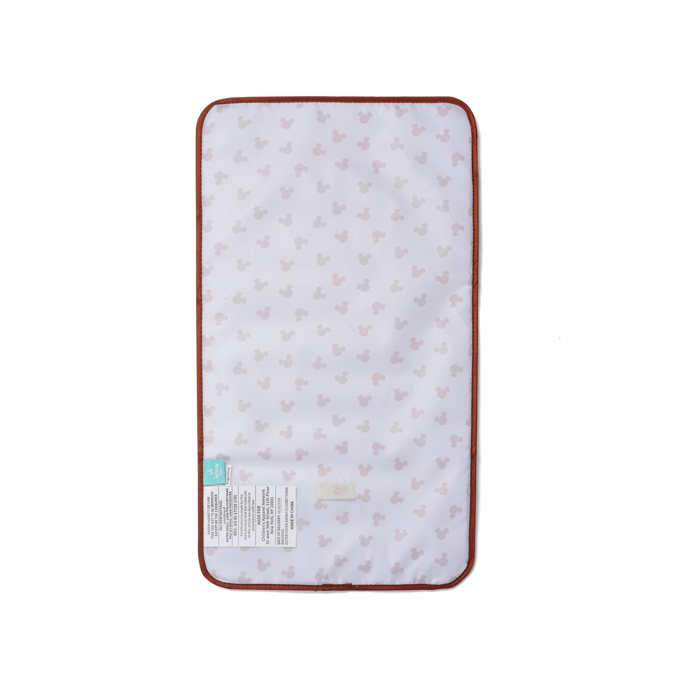 Disney Zaino multifunzionale per pannolini in pelle PU con fasciatoio, custodia per ciuccio e tasche isolate per biberon, Topolino - Marrone, Large, moderno