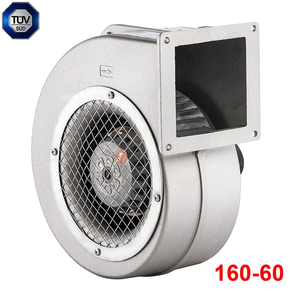 BDRAS 160-60 - Ventilador radial industrial centrífugo, ventilador radial, ventilador radial de aluminio, 230 V - 600 m³/h