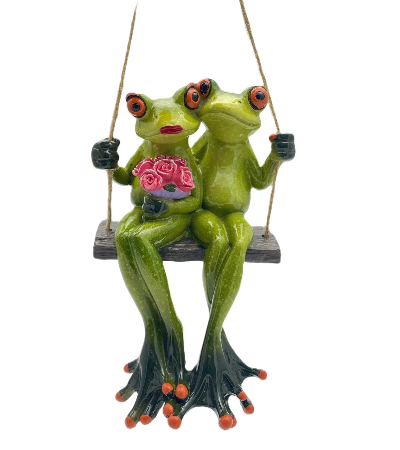 Anniversary Gifts Green Comical Frog Couple On A Swing