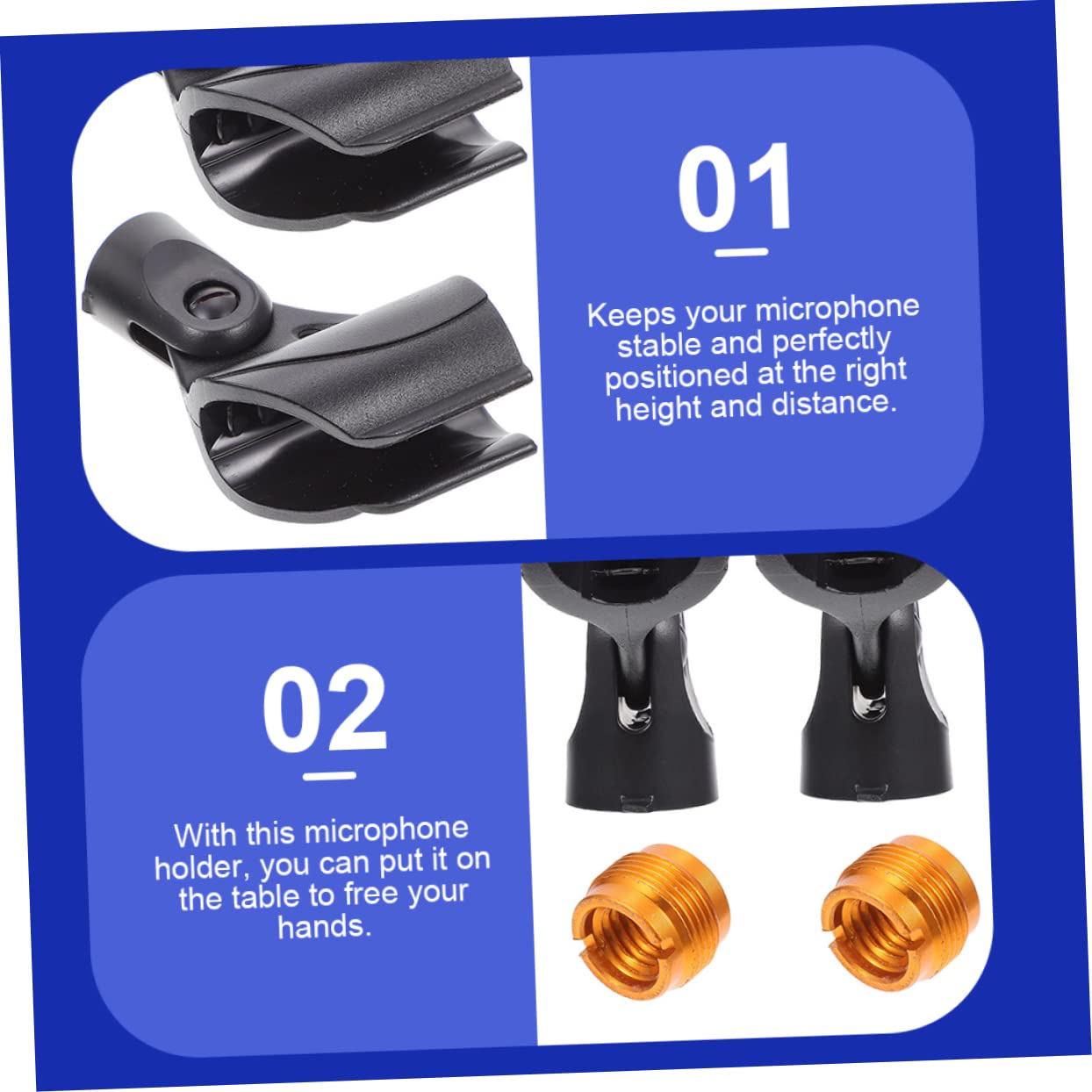 2x Mikrofonständer Ablagefach - Klemmregal Für Soundkarten & Zubehör 20x14cm